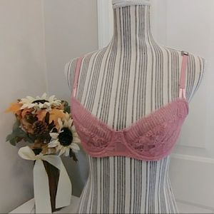 🆕💖✨ Victoria's Secret Dream Angels Bra 32DDD pink & gold sparkles NWT